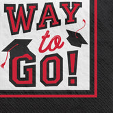 Graduation True To Your School Colors Red Beverage Napkins